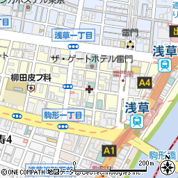 東京都台東区雷門周辺の地図