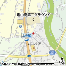 山梨県甲州市塩山赤尾260周辺の地図