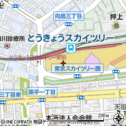 東京都墨田区押上1丁目1-2周辺の地図