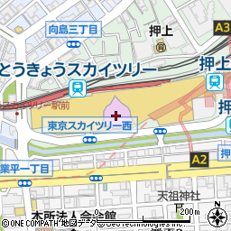 オニツカタイガー　東京ソラマチ周辺の地図