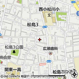 東京都江戸川区松島3丁目周辺の地図