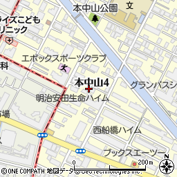 千葉県船橋市本中山4丁目11-10周辺の地図
