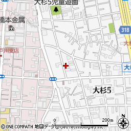 東京都江戸川区大杉5丁目5-4周辺の地図