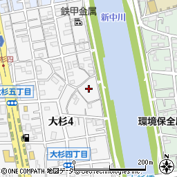 東京都江戸川区大杉4丁目25周辺の地図