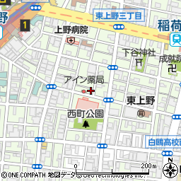 タイムズ東上野第２３駐車場周辺の地図