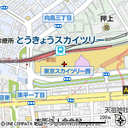 東京スカイツリータウン立体駐車場周辺の地図