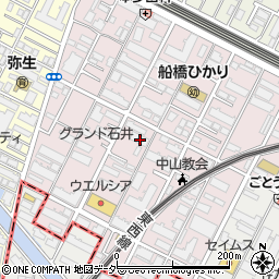 千葉県船橋市二子町577周辺の地図