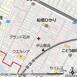 千葉県船橋市二子町599-3周辺の地図