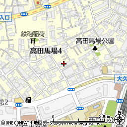 東京都新宿区高田馬場4丁目周辺の地図