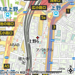 赤から 上野駅前店周辺の地図
