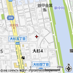 東京都江戸川区大杉4丁目13-11周辺の地図
