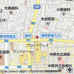 みずほ銀行中野北口支店 ＡＴＭ周辺の地図