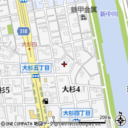 東京都江戸川区大杉4丁目13周辺の地図