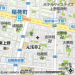 東京都台東区元浅草2丁目周辺の地図