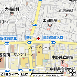 みずほ銀行中野北口支店周辺の地図