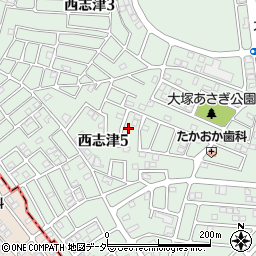 千葉県佐倉市西志津5丁目周辺の地図