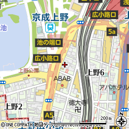 寿司・和食 がんこ 上野本店周辺の地図