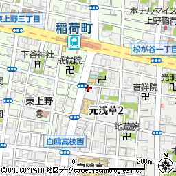東京信用保証協会上野支店周辺の地図