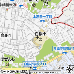 中野区立白桜小学校周辺の地図