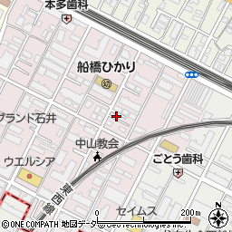 千葉県船橋市二子町492-21周辺の地図