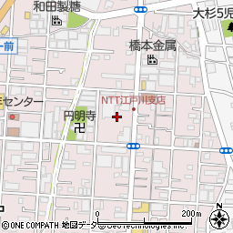 東京都江戸川区中央3丁目12周辺の地図