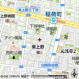 東京都台東区東上野3丁目周辺の地図