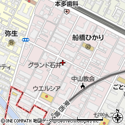 千葉県船橋市二子町576周辺の地図