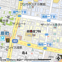 東京都台東区雷門1丁目周辺の地図