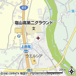 山梨県甲州市塩山赤尾258周辺の地図