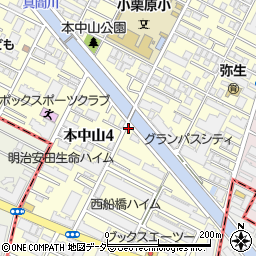 ナビパーク本中山第６駐車場周辺の地図