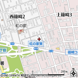 東京都江戸川区西篠崎2丁目21周辺の地図