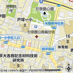 東京都新宿区西早稲田周辺の地図