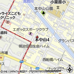 千葉県船橋市本中山4丁目12-5周辺の地図