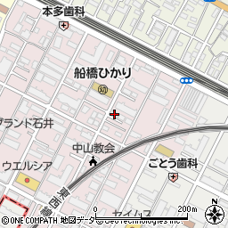 千葉県船橋市二子町492-24周辺の地図