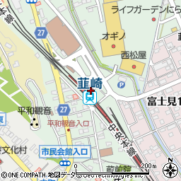 韮崎駅周辺の地図