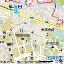 あけぼの介護センター早稲田周辺の地図