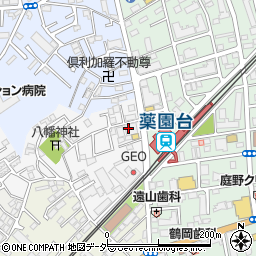 ココカラファイン薬園台駅前店周辺の地図