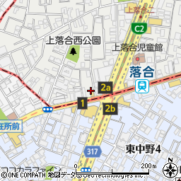 松屋 落合店周辺の地図