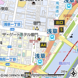 デニーズ浅草雷門店周辺の地図