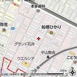 千葉県船橋市二子町519周辺の地図