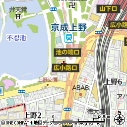 和牛と直送鮮魚の欧風個室バル しおり 上野駅前店周辺の地図