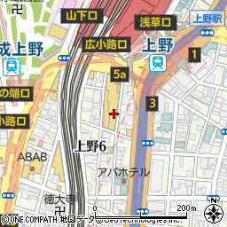 ミスターミニット　丸井上野店周辺の地図