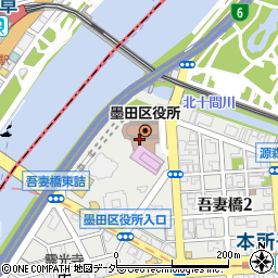 墨田区役所周辺の地図