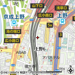牛タン専門店 タン治郎 上野店周辺の地図