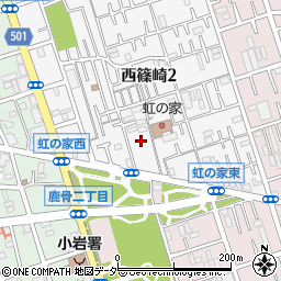 東京都江戸川区西篠崎2丁目16周辺の地図