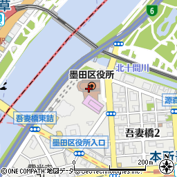 墨田区役所　総務部契約課周辺の地図