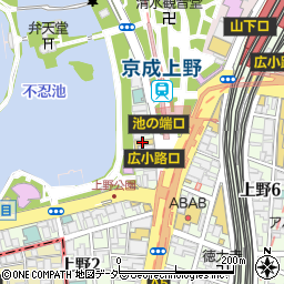 フーズフーズ　上野店周辺の地図
