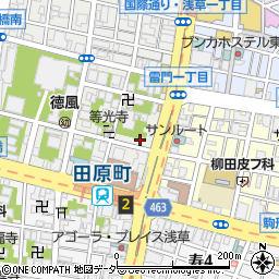 竹下乳業株式会社　浅草第一営業所周辺の地図