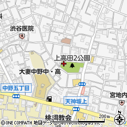 中野区立上高田高齢者会館周辺の地図