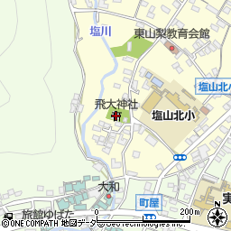 山梨県甲州市塩山千野3434周辺の地図